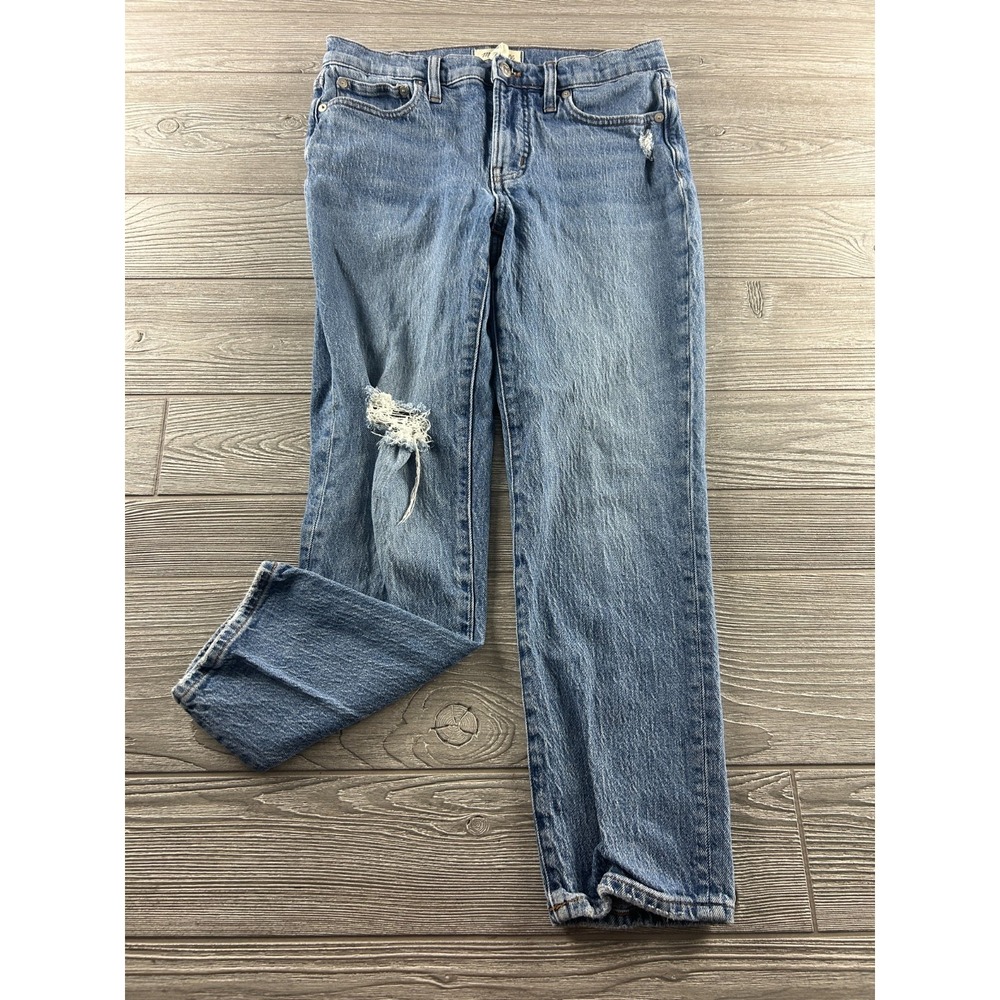 Madewell The Mid-Rise Perfect Vintage Jean Size 27P High Rise Jeans Distressed
